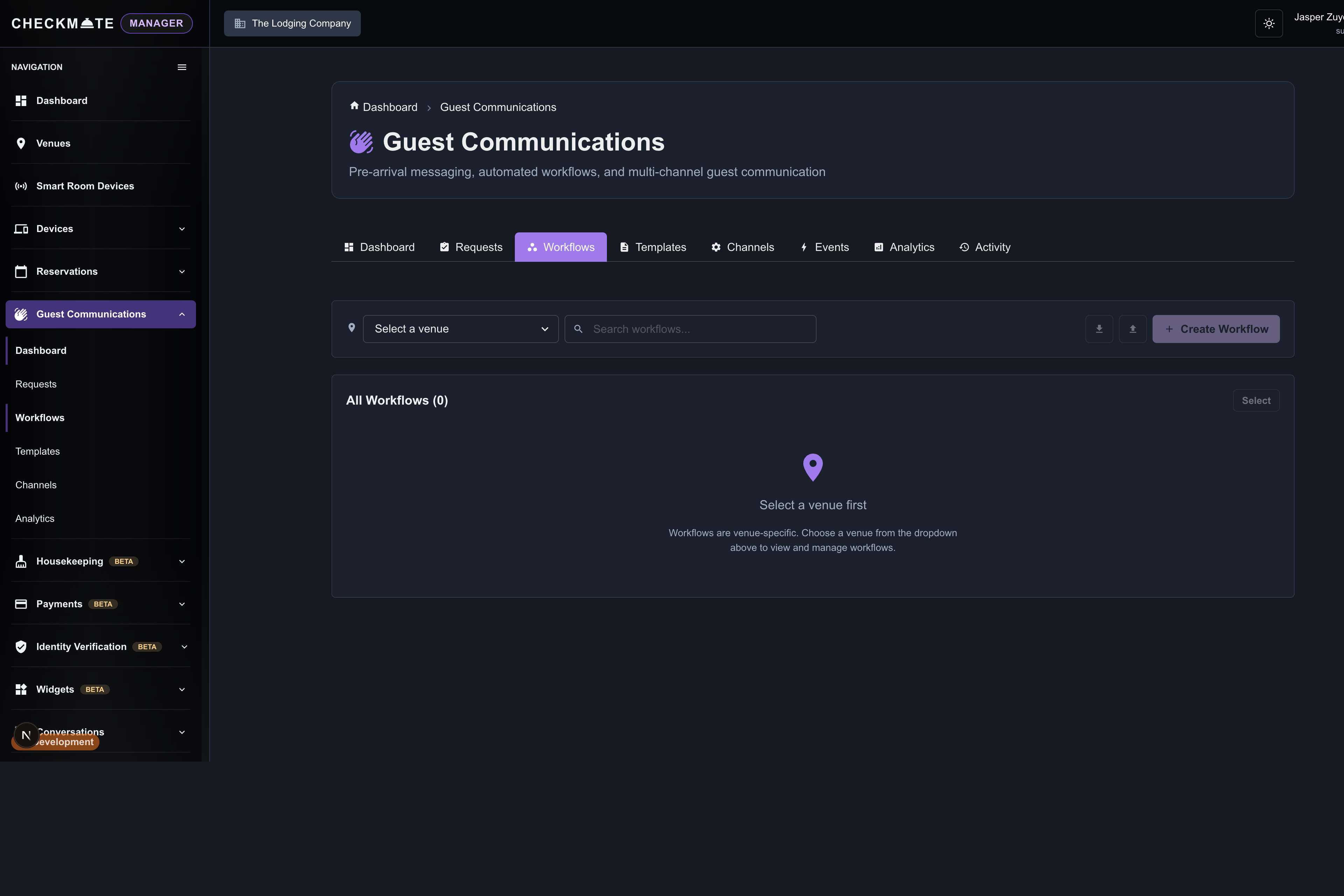 Workflow-overzicht in Checkmate Manager